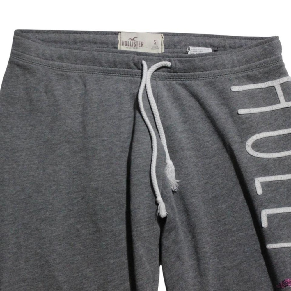 Womens Y2K Grey Hollister Preppy Surf Sweatpants - Picture 2 of 8